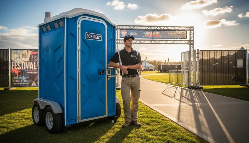 Securing porta potties for hurricanes